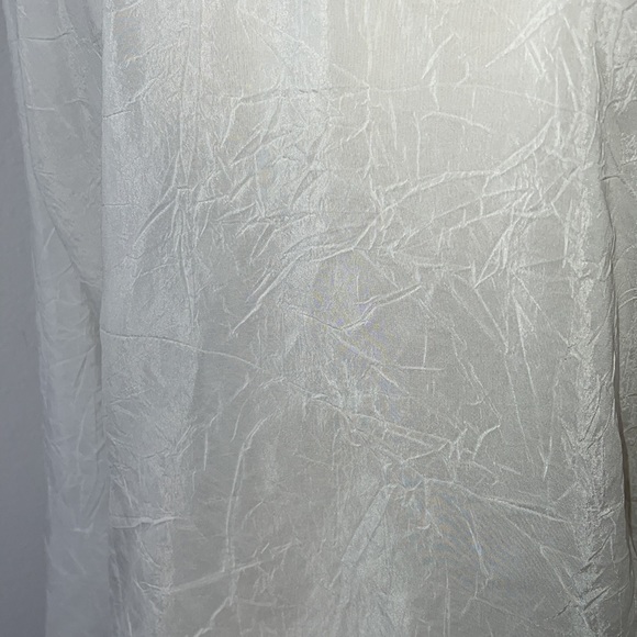 🔹 Johnny Was Sheer Crinkle Fabric Button Up Romantic Flowy Blouse - Picture 3 of 7